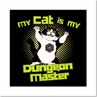 My cat is my dungeon master Posters and Art